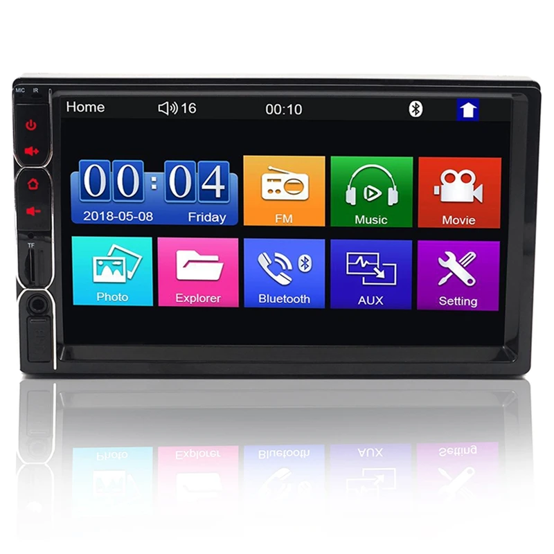 2 Din Автомобильный мультимедийный Радио Hd 7 дюймов нажатие на экран стерео Bluetooth 12 В 2Din Fm Iso power Aux вход Авто Mp5 плеер Sd Usb, 7031