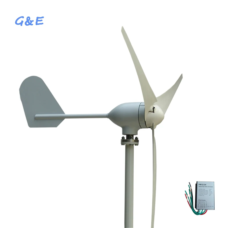 

Easy installation 3 blades and 5 blades option 400w 500w wind generator with Max 600w controller