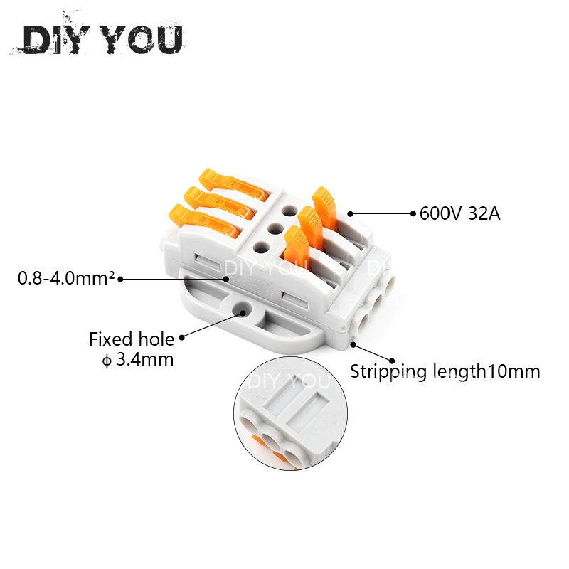 1 шт Мини Быстрый Электрический провод разъем проводки Укрась свою 2/3/4/5/6/8/10/12pin