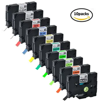 

10units TZe131/231/431/531/631/731/335 TZE-B31/C31/D3112mm label tape tze-231 tz231 for brother Pt-h110 Pt-d210 PT-P300BT