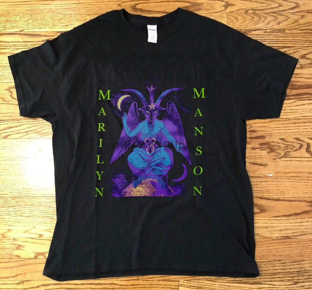 Винтажная рубашка Marilyn Manson 1996 Winterland When Im God Everyone dies reprint | Мужская одежда
