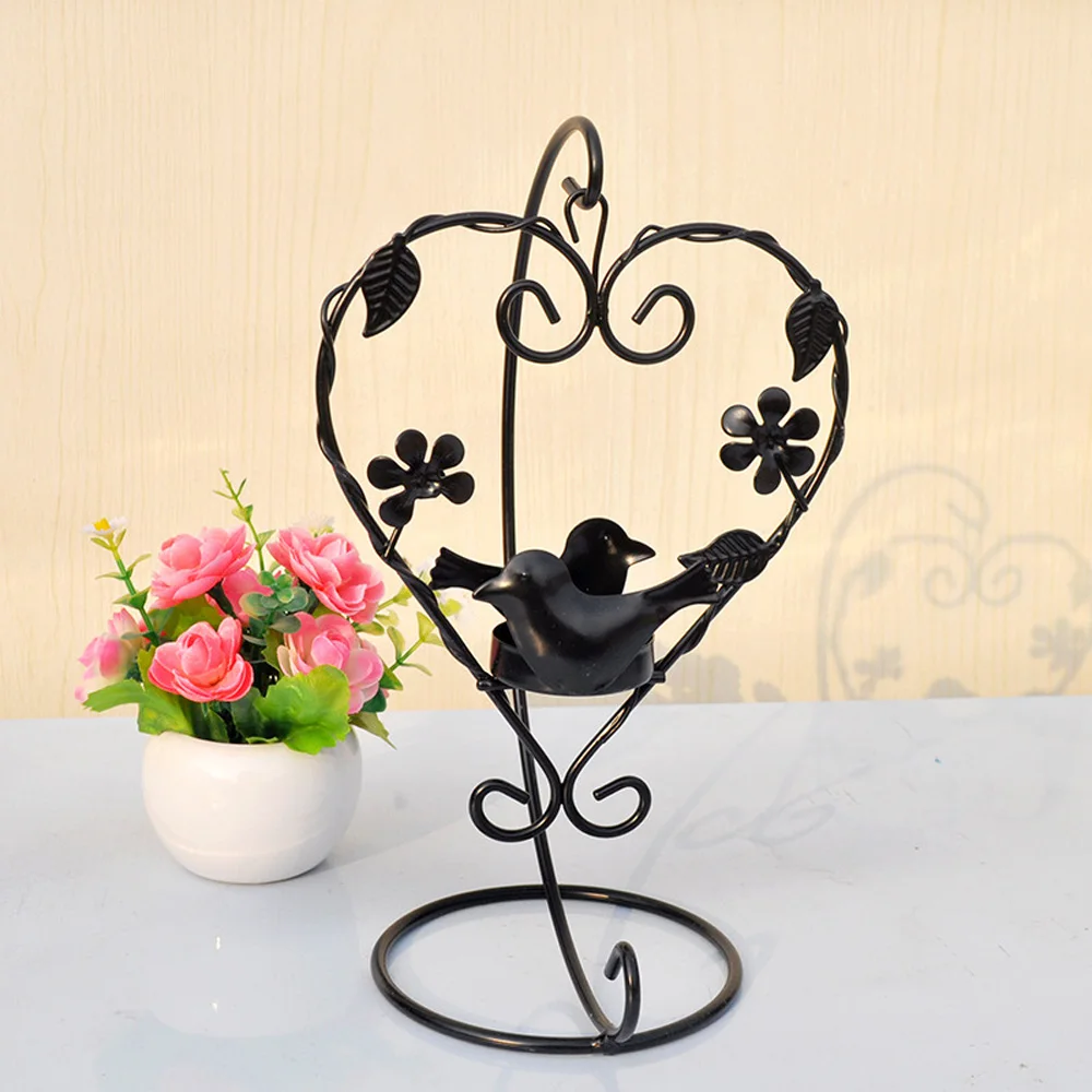 Полый Держатель Подсвечники Tealight подвесной фонарь клетка для птиц винтажная кованая