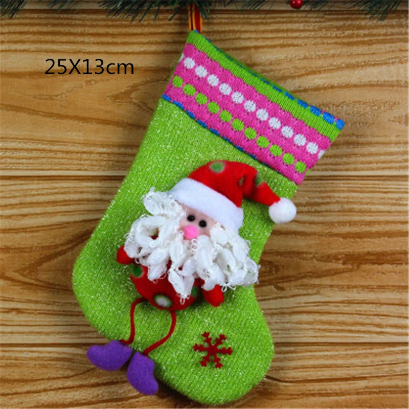 Мини-носок, подарок на год, Санта Клаус, конфеты, подарочные сумки, рождественские чулки для детей, Рождественская елка, украшение для камина - Цвет: 6