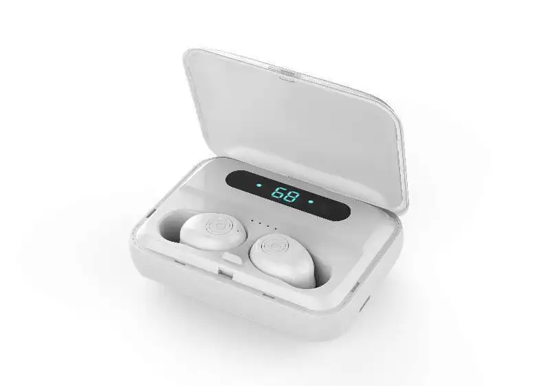 Bluetooth V5.0 наушники беспроводные наушники для iPhone Xiaomi Hi-Fi стерео спортивные наушники гарнитура 1200 мАч Мощность - Цвет: F9-5 White