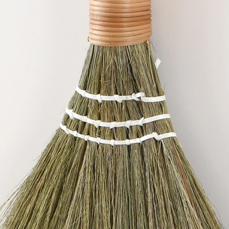 1PC Handmade Plant Broom Manual Archaize Brooms Wood Floor Sweeping Broom Soft Hair Fur Household Floor Cleaning Tools