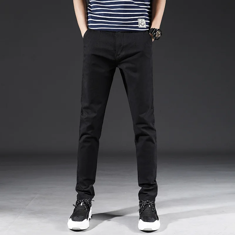 

Spring Korean-style Elasticity Casual Skinny Trousers Men Versitile Fashion Slim Fit Casual Skinny Pants 3302