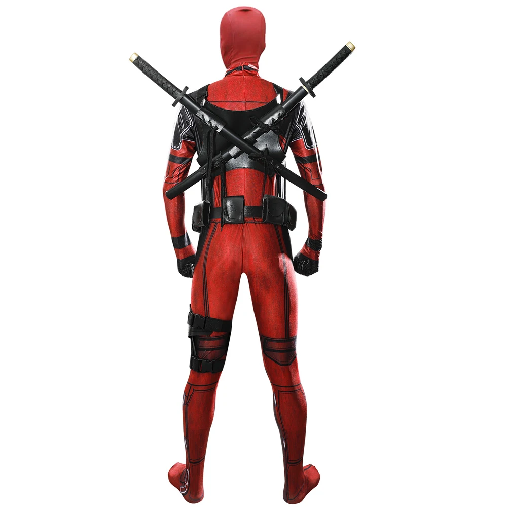 Cena Darmowa wysyłka Kid kostium deadpool z maską Superhero cosplay garnitur chłopiec jednoczęściowy kostium zakrywający całe ciało Halloween kid kostiumy na imprezę