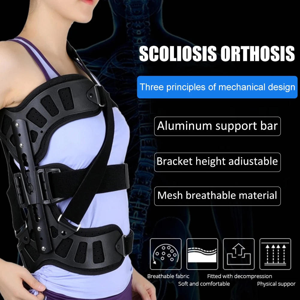 

Scoliosis Brace Posture Corrector Treatment Adjustable Spinal Auxiliary Orthosis for Back Postoperative Recovery for Adults