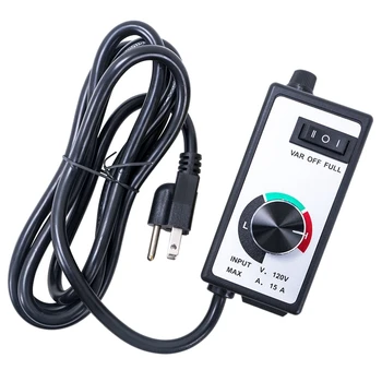 

Variable Fan Router Speed Controller 3 Settings Hydroponics Inline Fan Exhaust Air 500W To 1800W Adjuster Us Plug