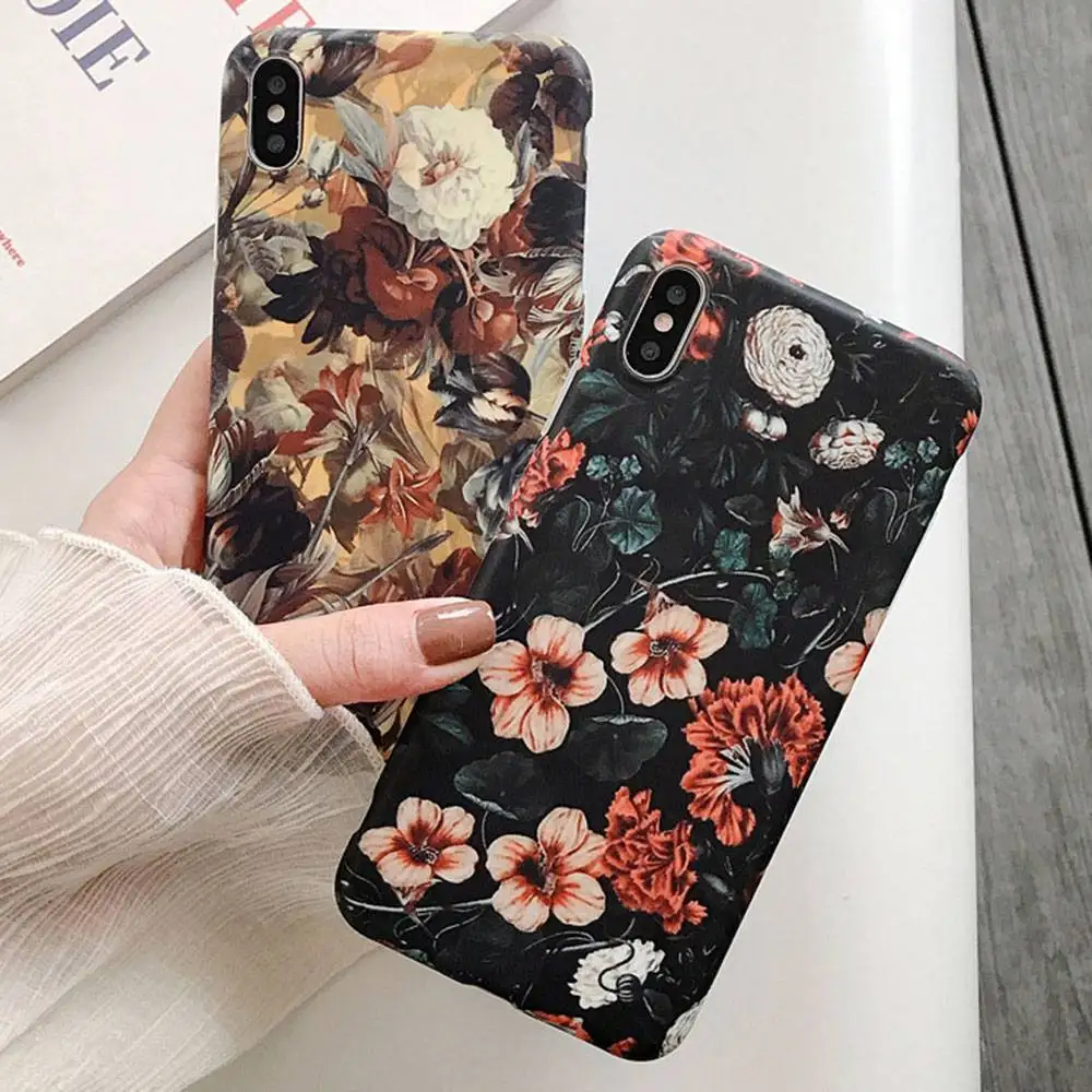 Чехол KISS Цветочный Мягкий чехол для телефона iPhone 7 8 Plus X Xs MAX XR 6 6s S ТПУ Рельефный