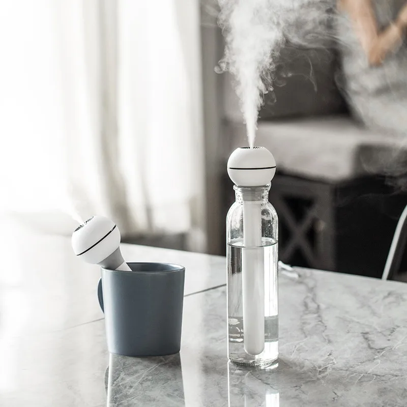 Humidifier Portable Ultrasonic Mist Maker Aroma Diffuser Adjustable Height Donut for Home Office Air Humidifiers USB