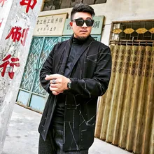 Мужской Тренч, новинка, большой размер, мужской черный Тренч, осенняя и зимняя Свободная куртка, больше размеров XL-6XL