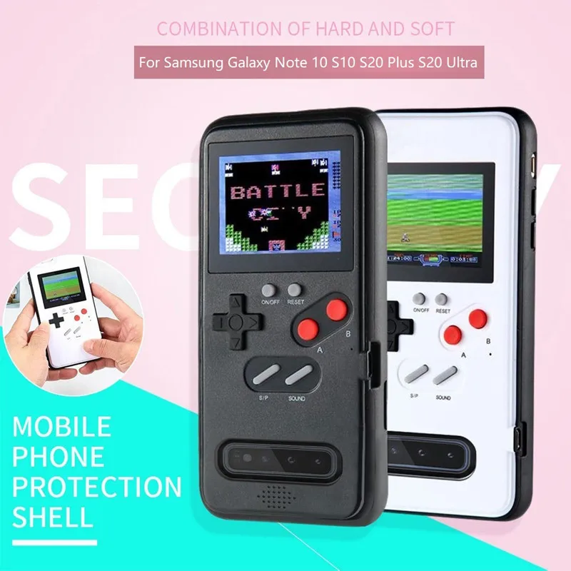 Fashion Silicone TPU+PC Phone Case For Samsung Galaxy 10 Gameboy 3D Retro Color Screen Classic Game Tetris Console Cover | Мобильные
