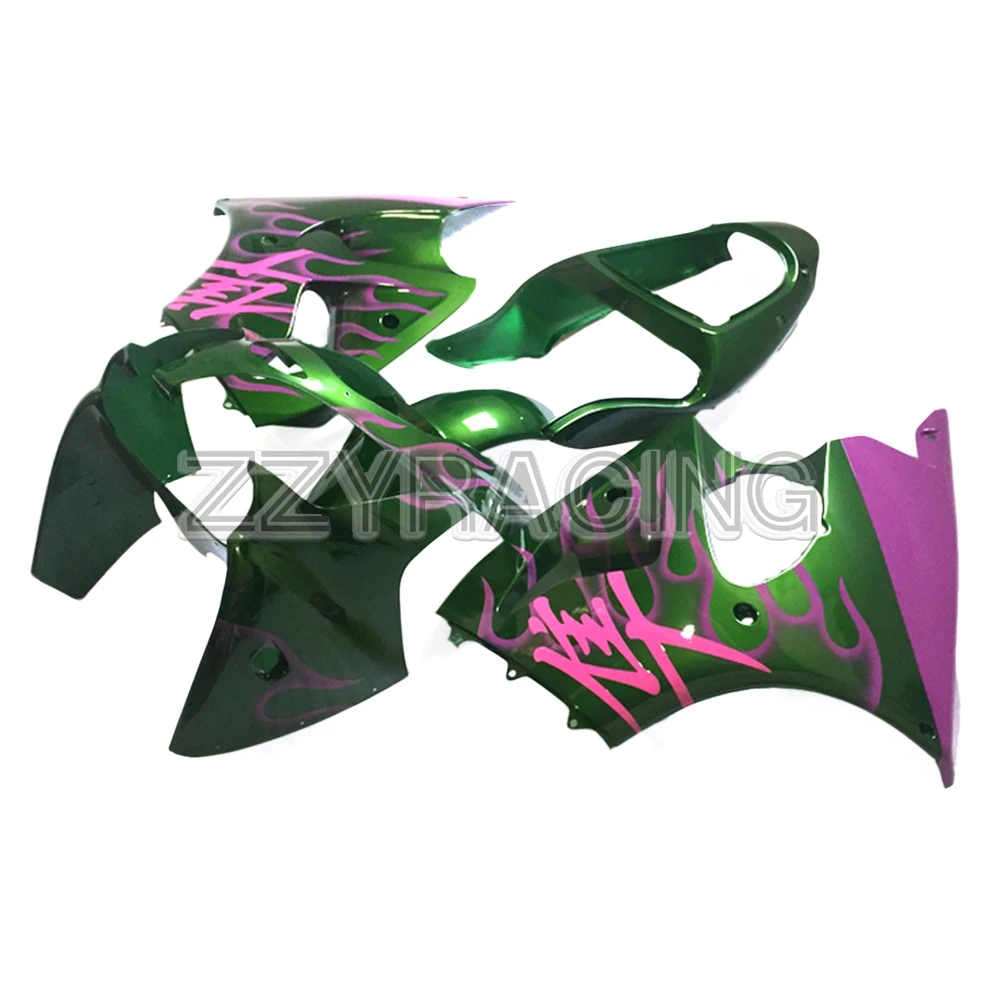 

Complete Fairings Kits for Kawasaki ZX6R 2000 2001 2002 Year ZX-6R 00 01 02 Motorcycle Bodywork Green Pink Flames Covers