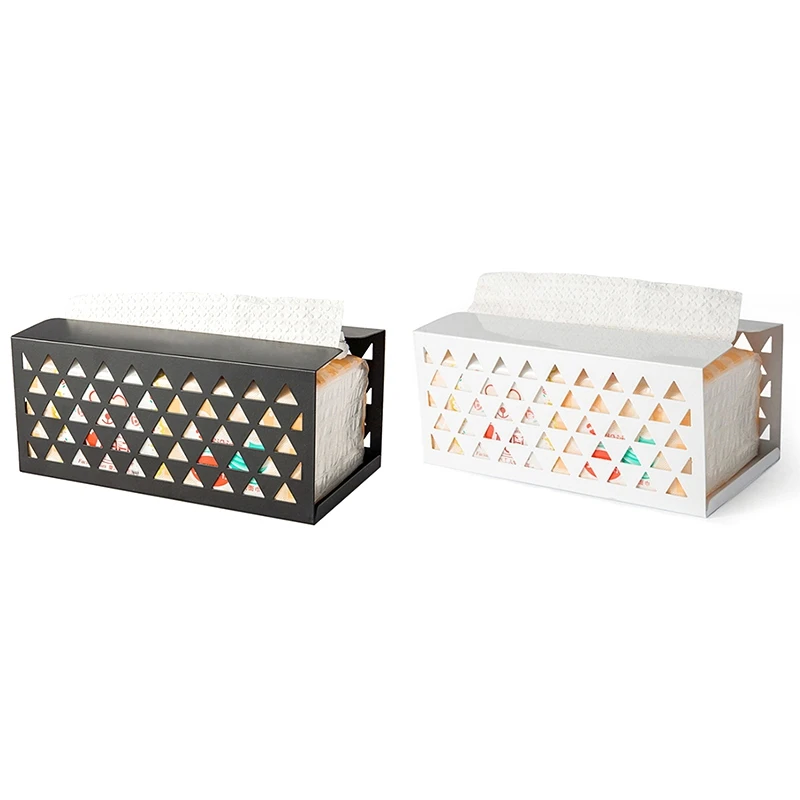Iron Tissue Box Car Rectangle Napkin Paper Box Tissue Box Cover Holder Paper Towel Container For Home Office Desktop Storage B