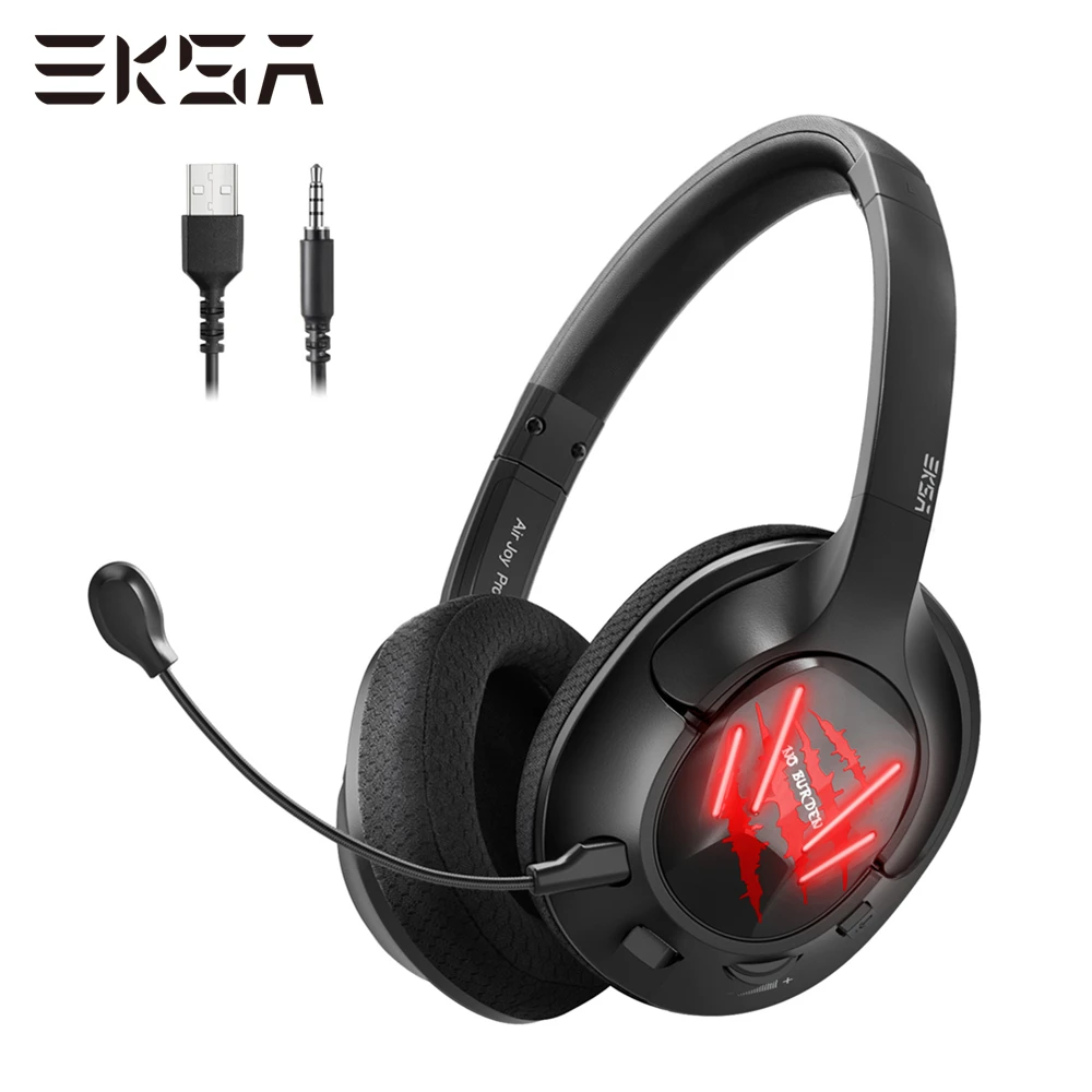 Gaming Headset Gamer EKSA E3 7 1 Surround 3 5mm USB Wired Headphones Stereo with Noise Cancelling Microphone For PC PS4 Xbox