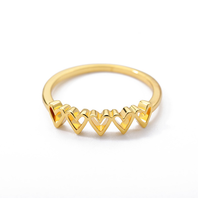 Heart Rings Design Cute Fashion Love Jewelry For Women Stainless Steel Rings Child Girs Gifts