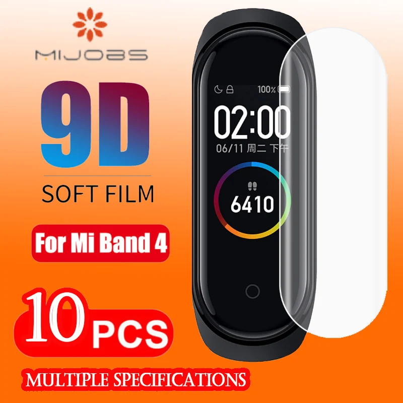Защитная пленка на весь экран для Mi Band 4 Гидрогелевая XiaoMi NFC смарт браслет band