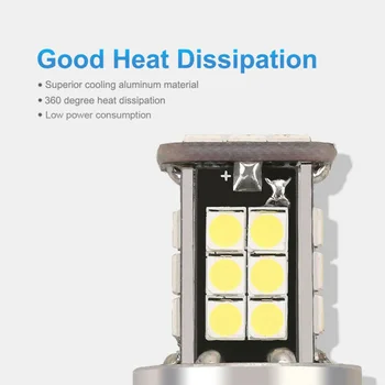 

White LED Headlights Auto Brake Reversing DC9V-18V Replacement Accessories