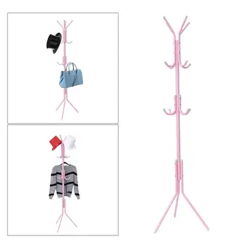 

Iron Coat Stand Tree Branch Hat Rack 12 Hooks Coat Display Jacket Holder Clothes Hanger Home Bedroom Clothing Organizer