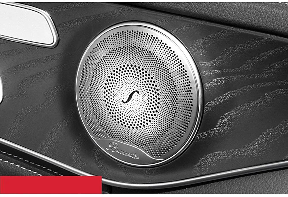 4 шт. Автомобильный Дверной аудио динамик Накладка для Mercedes Benz AMG C E класс W205 W213 GLC громкий динамик 3D Декор стикер Тюнинг Автомобиля
