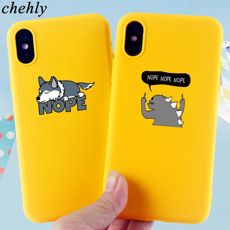 Чехол для Телефона IPhone 6s 7 8 11 Plus Pro X XS Max XR Nope Husky Corgi Pig чехлы из мягкого силикона