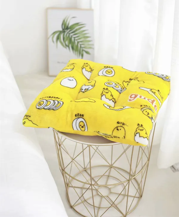 Новая милая плюшевая мягкая подушка с рисунком аниме Gudetama Lazy яичный желток Brother Подушка на стул мягкое дышащее сиденье коврик