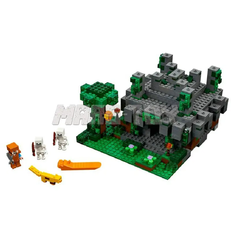 The Jungle Temple Building Block With Steve Action Figures Compatible 21132 My World Brick Set Gifts Toys The Jungle Temple Building Block With Steve Action Figures Compatible 21132 My World Brick Set Gifts Toys
