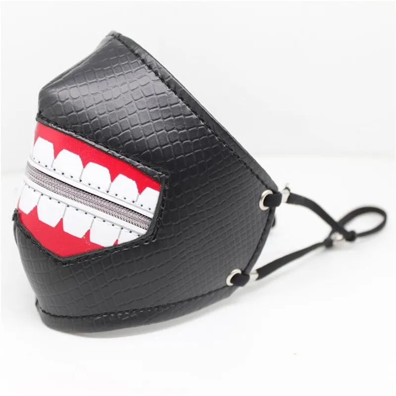 

Hot New Anime Tokyo Ghoul Mask Kaneki Ken Cosplay Costumes Accessories Terror Zipper Exaggerated Personality Fashion Black Mask