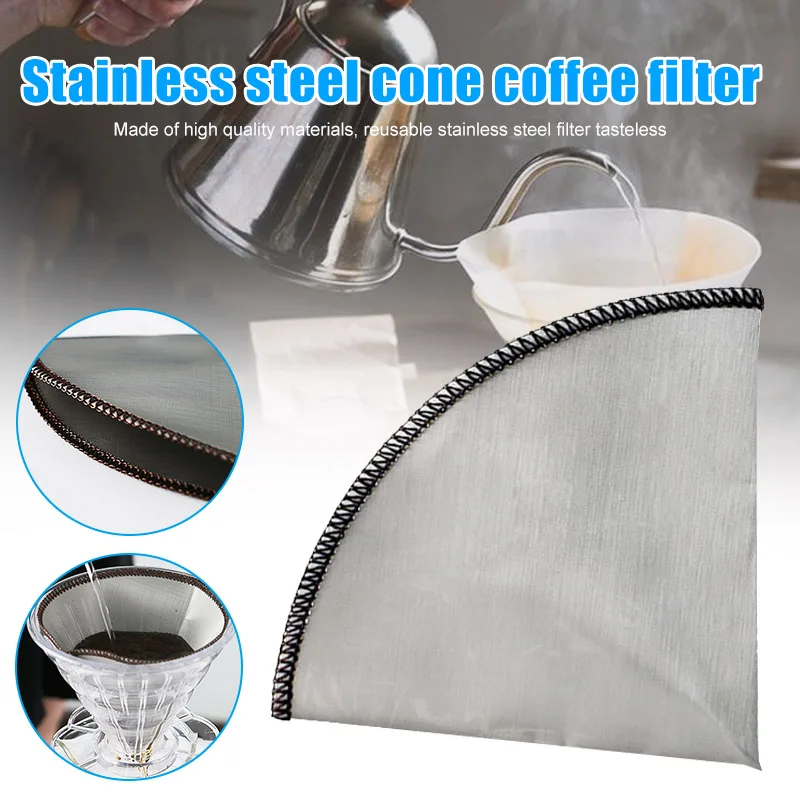 

Reusable Coffee Filters Stainless Steel Cone Filter for Coffee Machine J99Store
