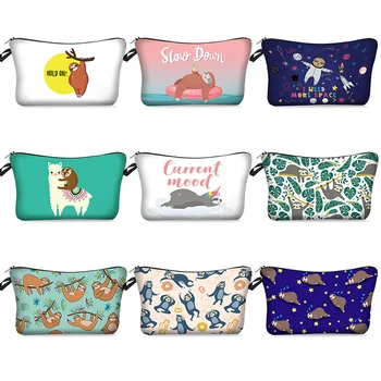 

Water Resistant Cosmetic Zipper Organizer Bag Makeup Bag Printing Llama Cosmetic Bag Fashion Women Multifunction Beauty Bag