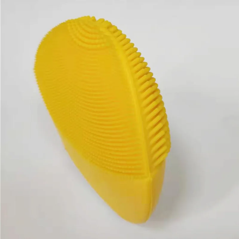 yellow Очищающая щетка для лица очищающая щетка для лица силиконовая USB зарядка, USB перезаряжаемая, водонепроницаемая - Цвет: yellow