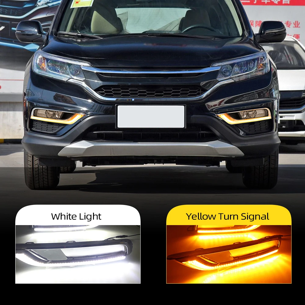 2 шт. Автомобильные светодиодные дневные ходовые огни для Honda CRV CR-V 2015 2016 |