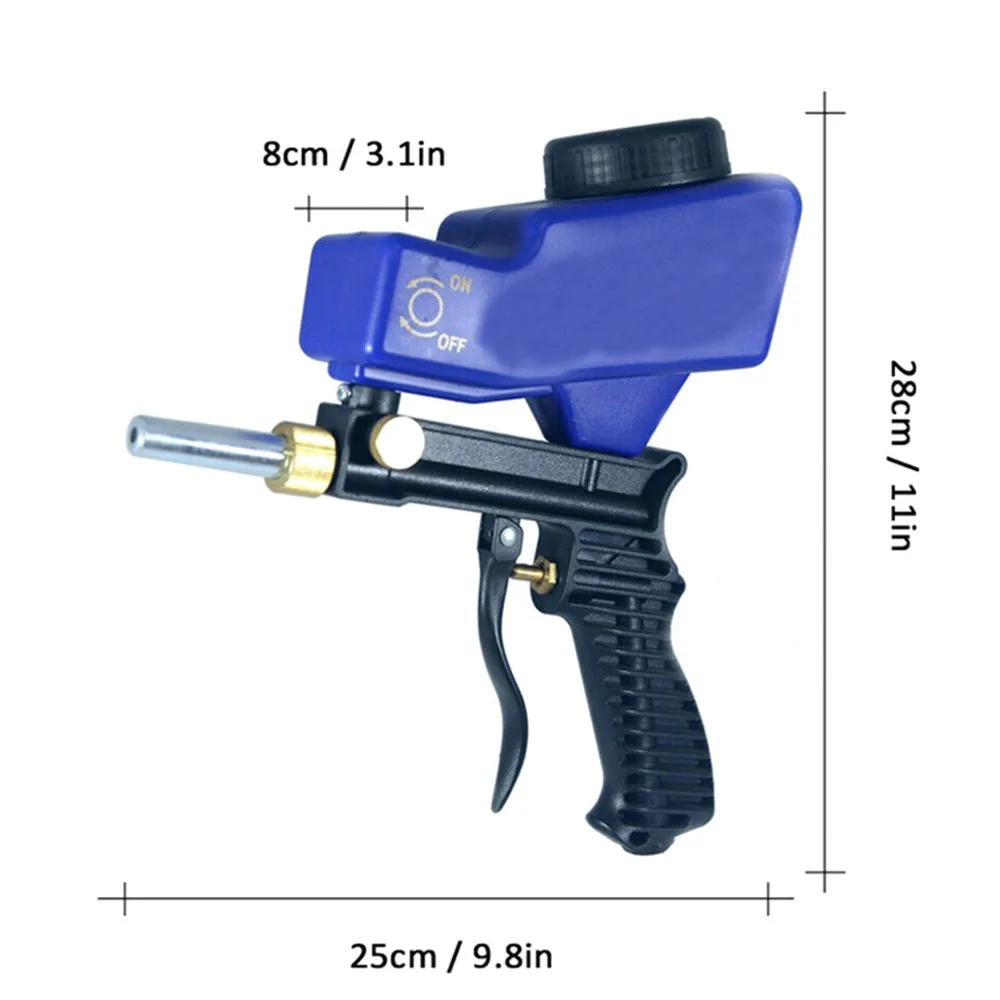 Портативный гравитационный Пескоструйный набор распыляющих пистолетов пневматический ржавчины пескоструйная машина для обрезки удаления ржавчины детали