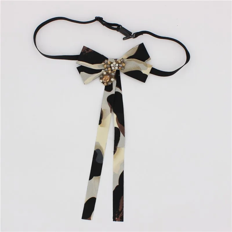 Ribbon Bow Tie Элегантная мужская и женская свадебная деловая вечеринка, сплав, галстук-платок, эластичная лента, горный хрусталь, кристалл, униформы, галстук-бабочка, лента - Цвет: Ribbon Bow Tie