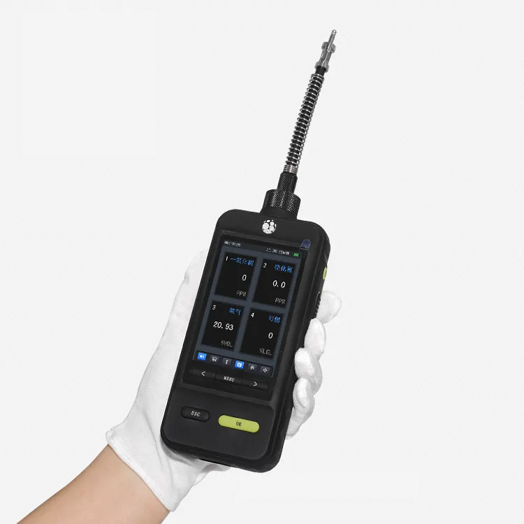 1000ppm hydrogen sulfide H2S gas purity analyzer with high quality color screen