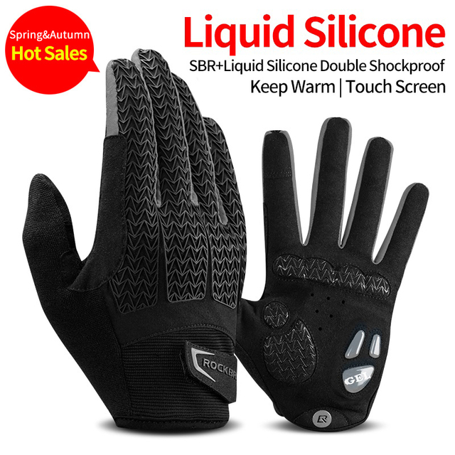 Windproof Cycling Gloves Touch Screen Riding MTB Bike Bicycle Gloves Thermal Warm Motorcycle Winter Autumn Bike Gloves