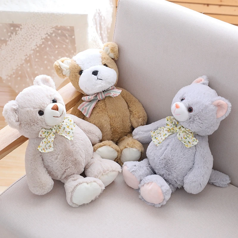 30 см милый медведь, кот, собака, мультяшное животное, плюшевый медведь, ребенок, спящий, для девочек, кукла, детская игрушка