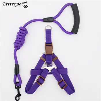 

Nylon dog leash Traction Rope Pet dog harness for small and large dogs 4 color size s/m/l/xl