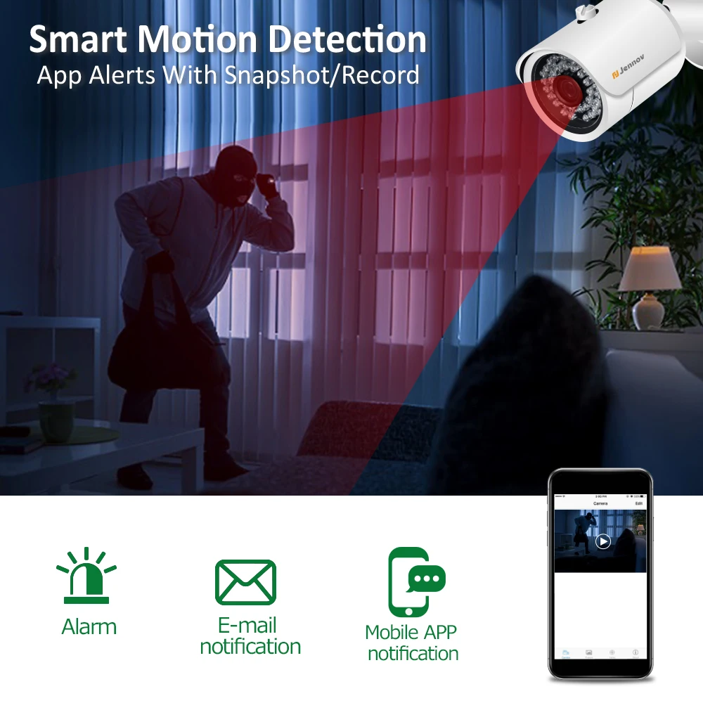 Jennov HD 4CH 5MP H.265 POE dvr комплект системы видеонаблюдения Открытый POE водонепроницаемый пуля 5.0MP камера Аудио безопасности видеонаблюдения комплект