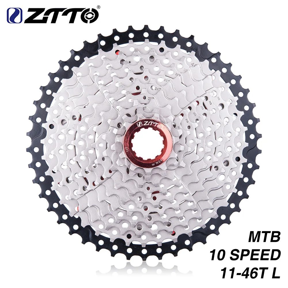 MTB дорожный велосипед кассета 10 скоростей маховик большой зуб горный велосипед компоненты аксессуары 11-28T 11-36T 11-40T 11-42T 11-46T - Цвет: FL-10S-11-46T-TJ