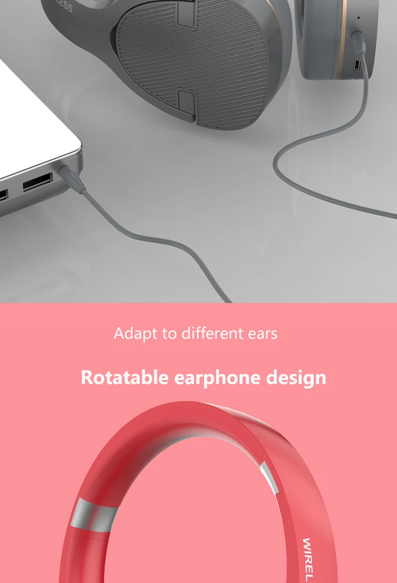 3,5 мм Проводные Bluetooth 5,0 беспроводные наушники эргономичные 3D стерео складные наушники Поддержка TF карты микрофон для смартфона подарок