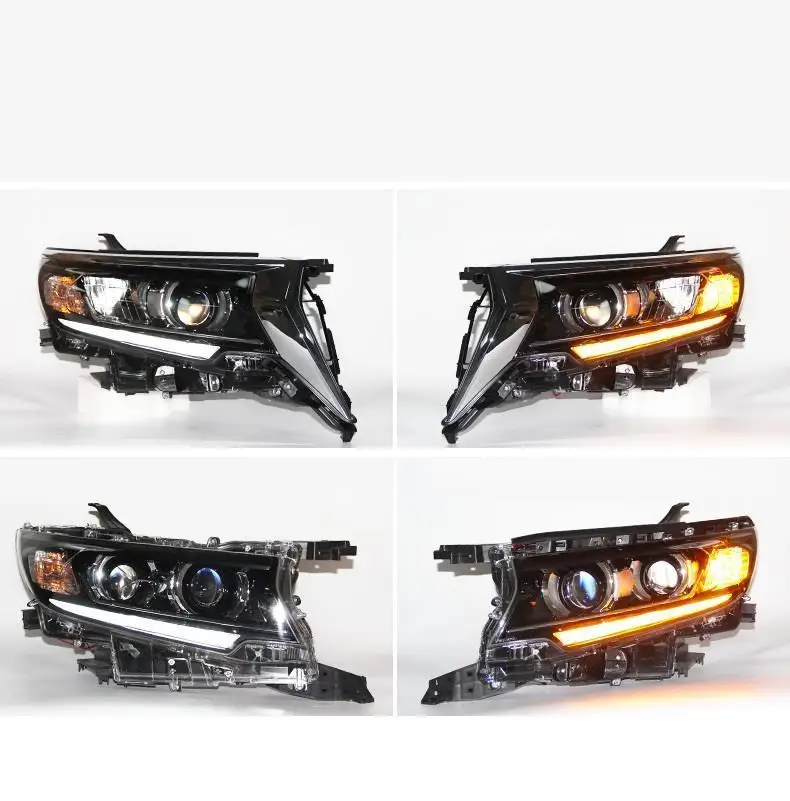 Сигнал поворота автомобиля Drl Automovil бег Luces Para Авто Светодиодные Автомобильные фары передние противотуманные фары 18 для Toyota Prado