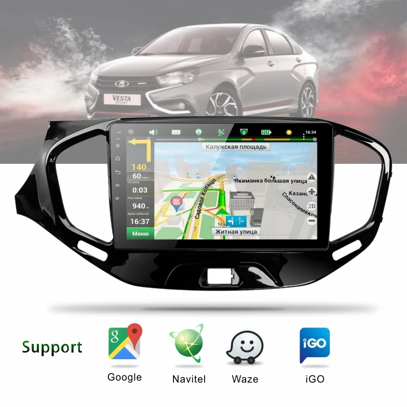 Dinpei Android 9,0 автомобильный Радио мультимедийный плеер для LADA Vesta Cross sport- видео навигация gps Mp5 wifi 4G CarPlay