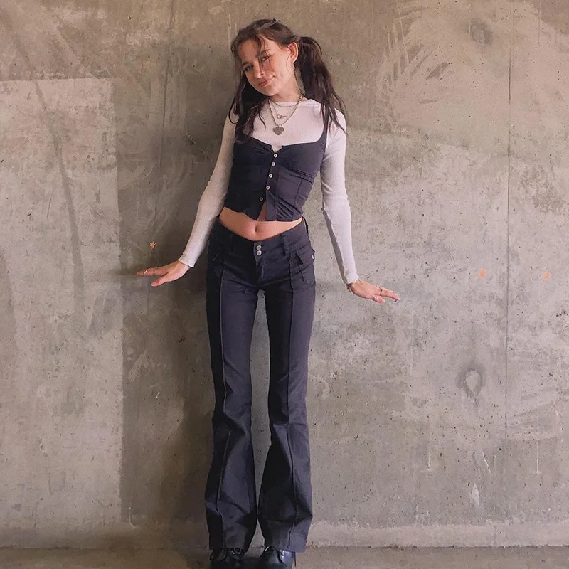Low Waist Rise Jeans Women Vintage 