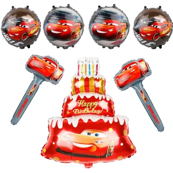 

1pc Disney Cartoon racing Car foil balloons inflatable air foil balloons happy birthday party supplies kid toys