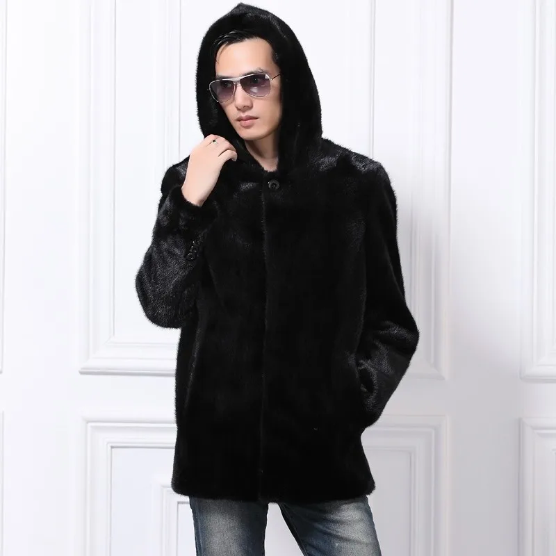 2020 натуральное меховое пальто зимняя куртка Мужская одежда мужская теплая