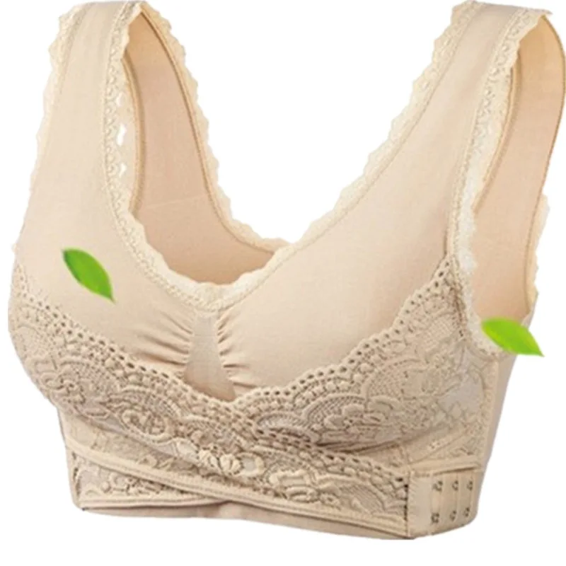 

1 PC Front Cross Side Buckle Wireless Lace Bra Breathable Sport for Women Seamless Bra Push Up Bra Non-adjusted Straps 2019 -85