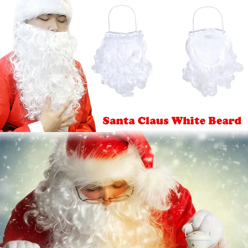 1pc Navidad Fiesta Disfraz Utilería Cosplay Vestido De Santa Claus Barba Bigote