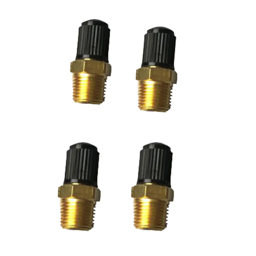 4pc 1/8 Inches Brass Air Compressor Tank Fill Valve Color Car Tire Valve Cap Aluminum Bullet Tire Edge Valve Axle Cover#0